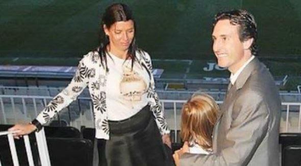 Unai Emery with his ex-wife Luisa Fernandez.